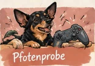 Pfotenprobe – Jacky mit Controller